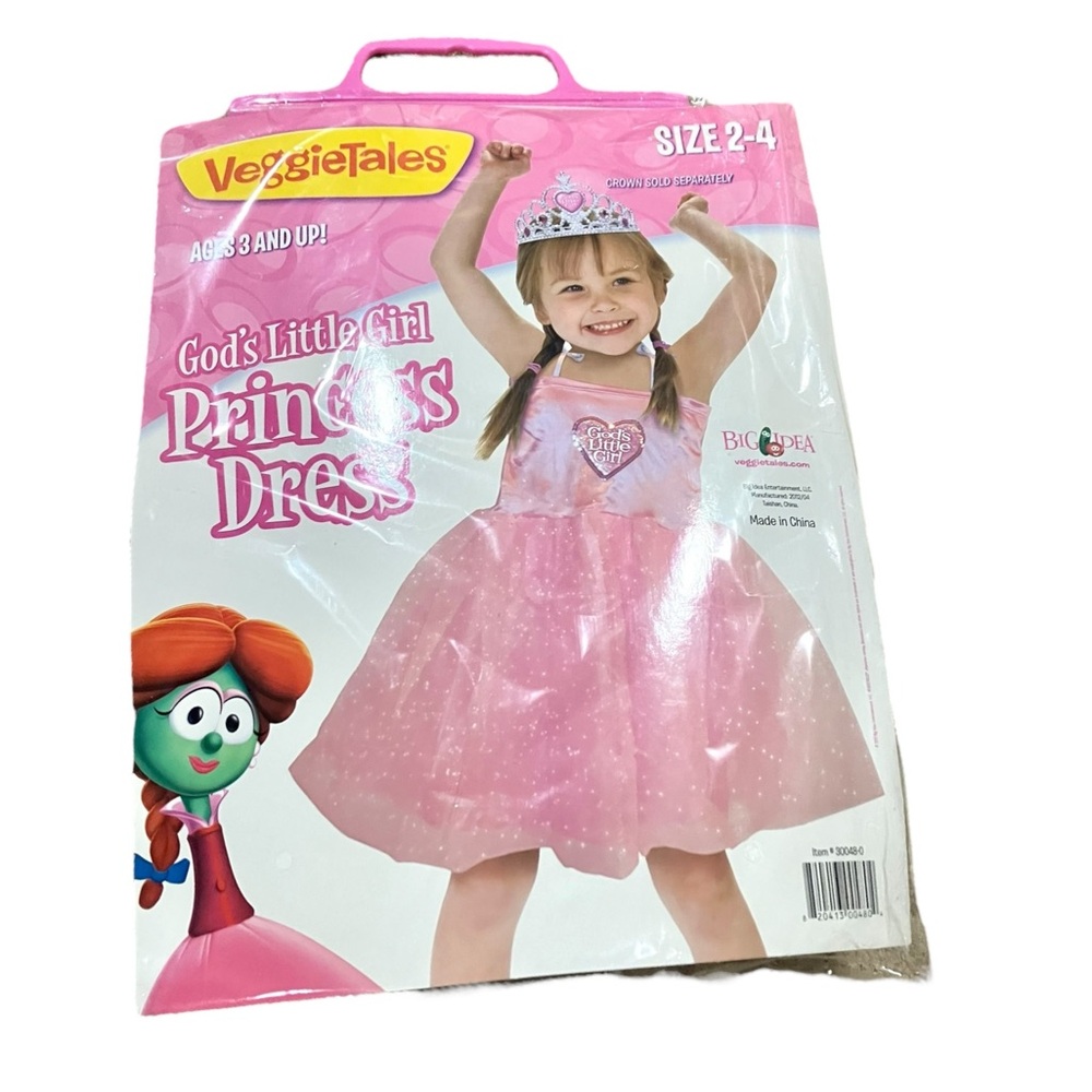Veggie Tales God's Little Girl Pink Princess Dress Halloween Costume Size 2-4